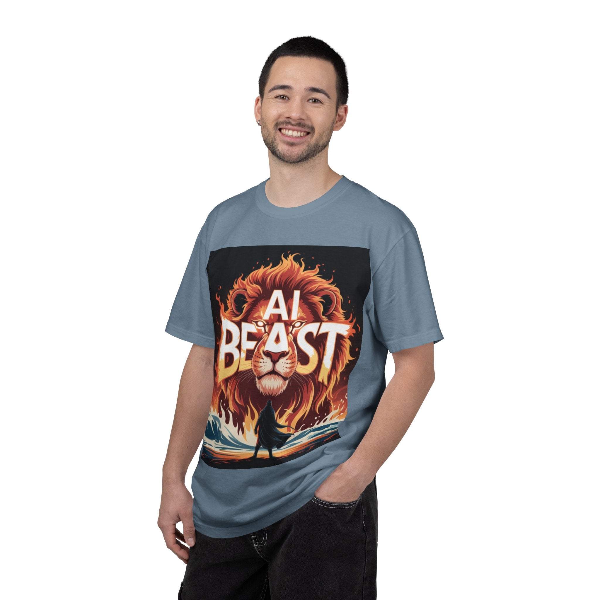 AI BEAST “Majestic Upload” Unisex Garment-Dyed T-shirt