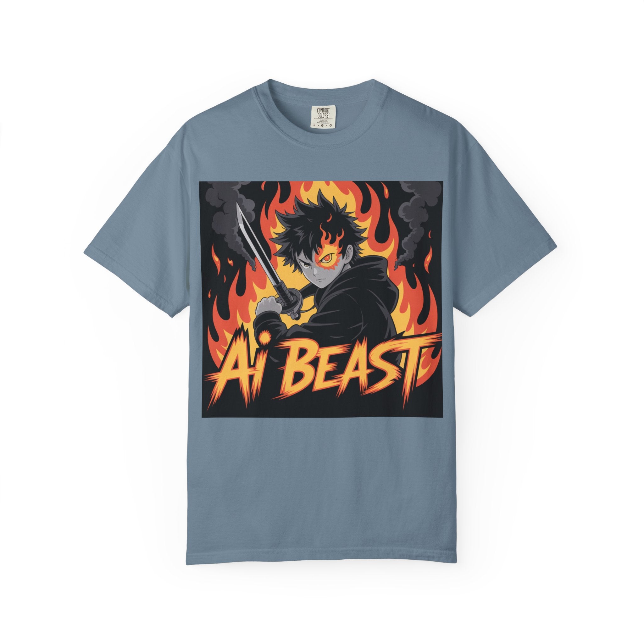 AI  BEAST "Warrior.exe"  of Unisex Garment-Dyed T-shirt