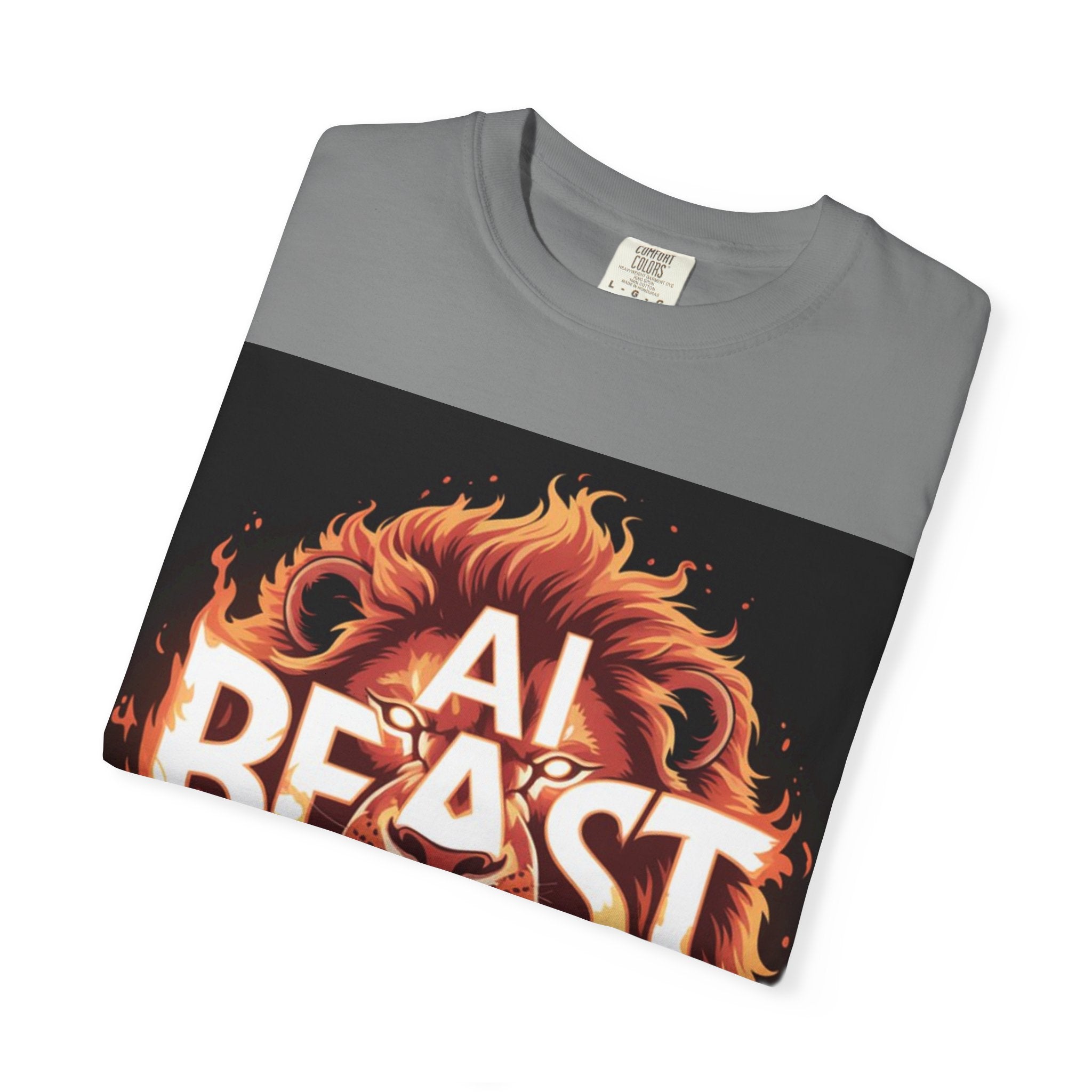 AI BEAST “Majestic Upload” Unisex Garment-Dyed T-shirt