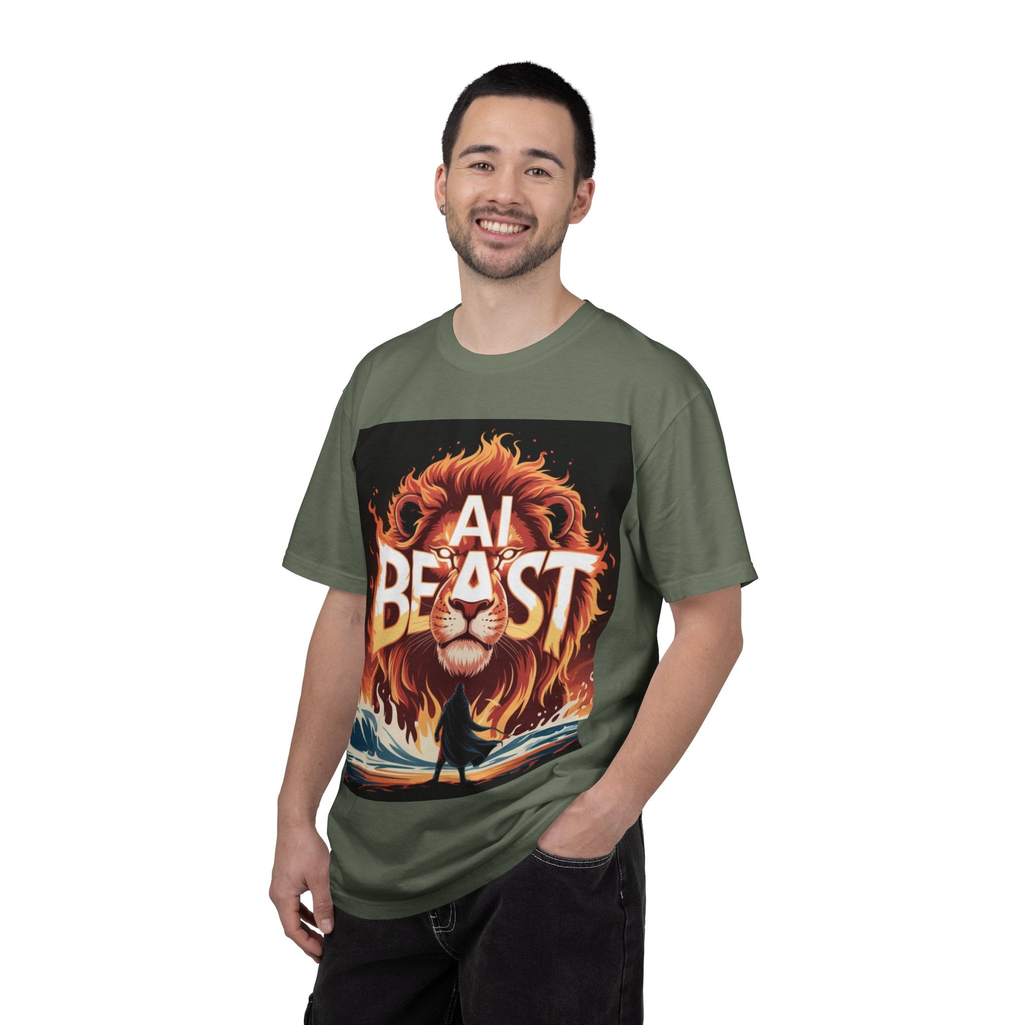 AI BEAST “Majestic Upload” Unisex Garment-Dyed T-shirt