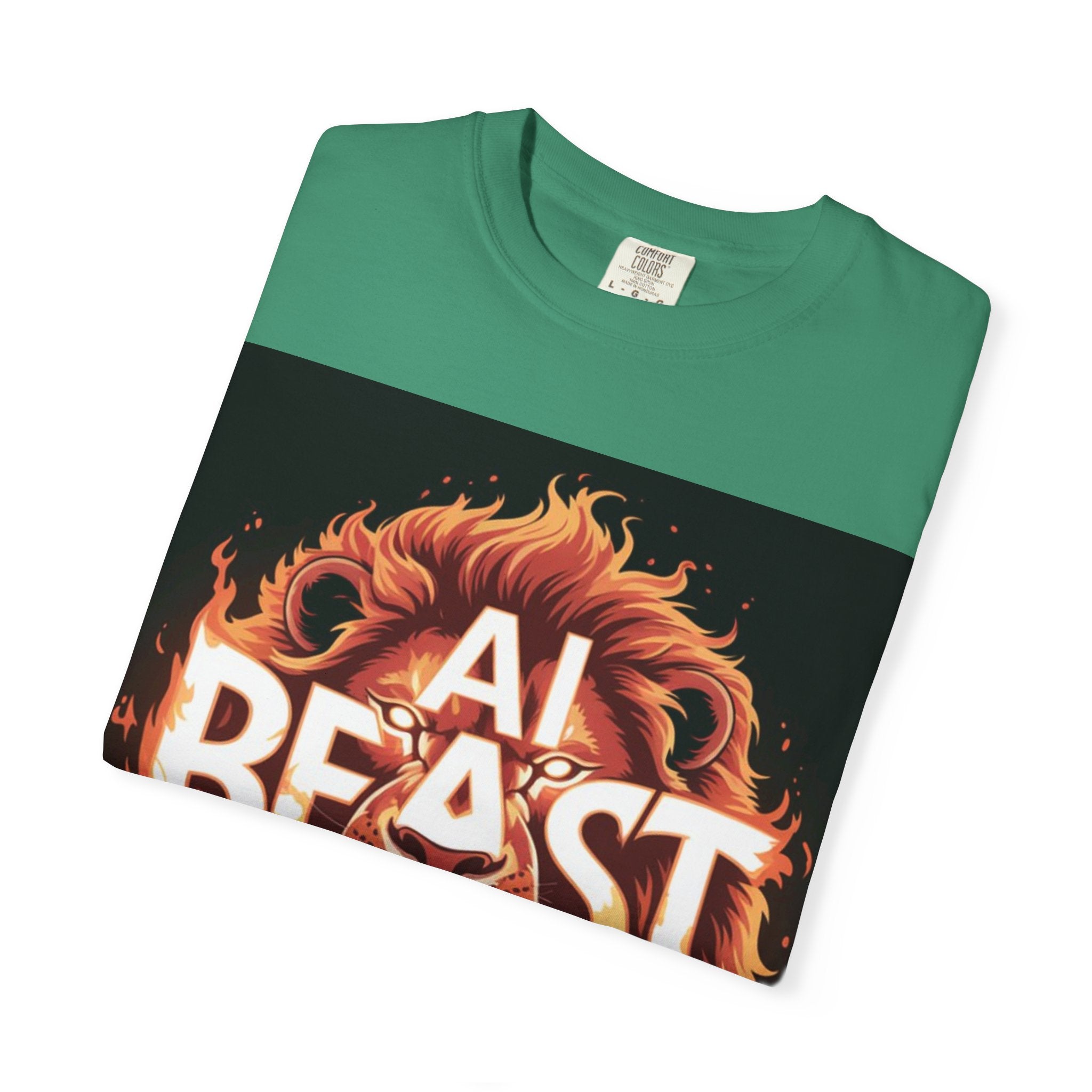 AI BEAST “Majestic Upload” Unisex Garment-Dyed T-shirt