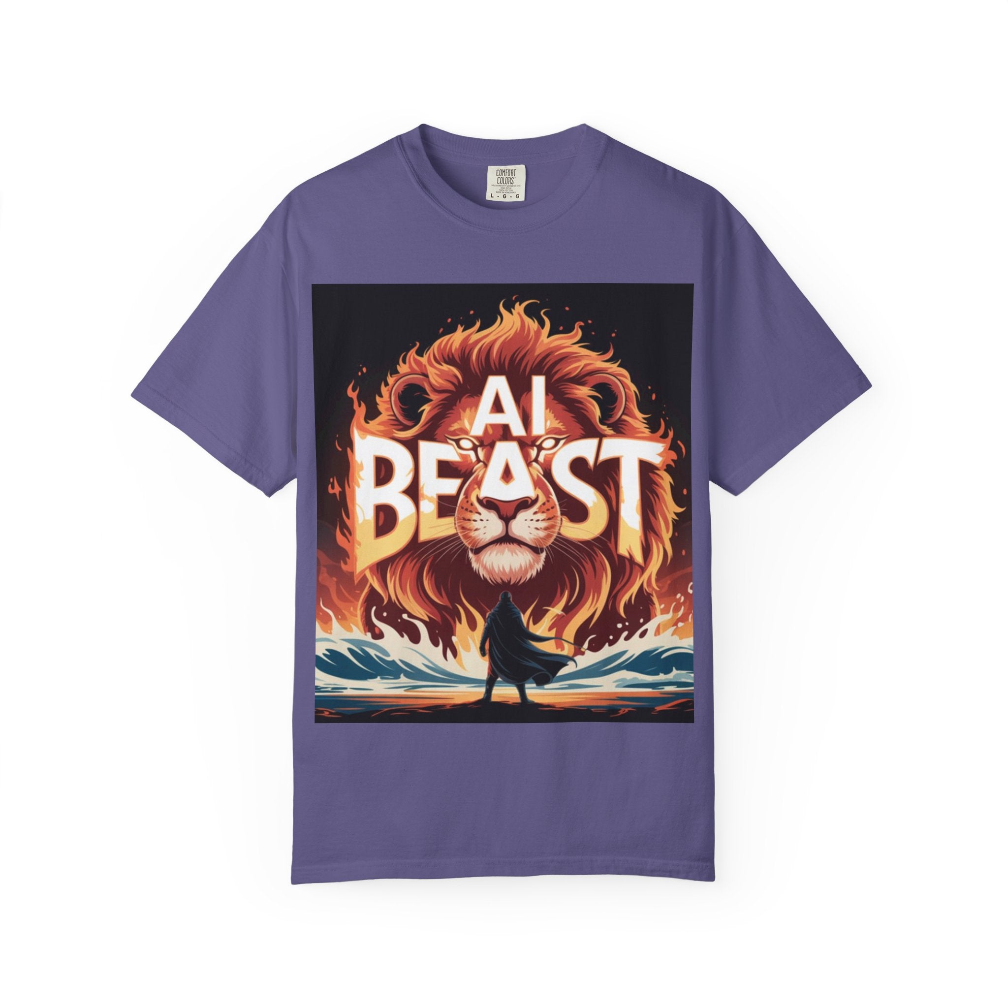 AI BEAST “Majestic Upload” Unisex Garment-Dyed T-shirt