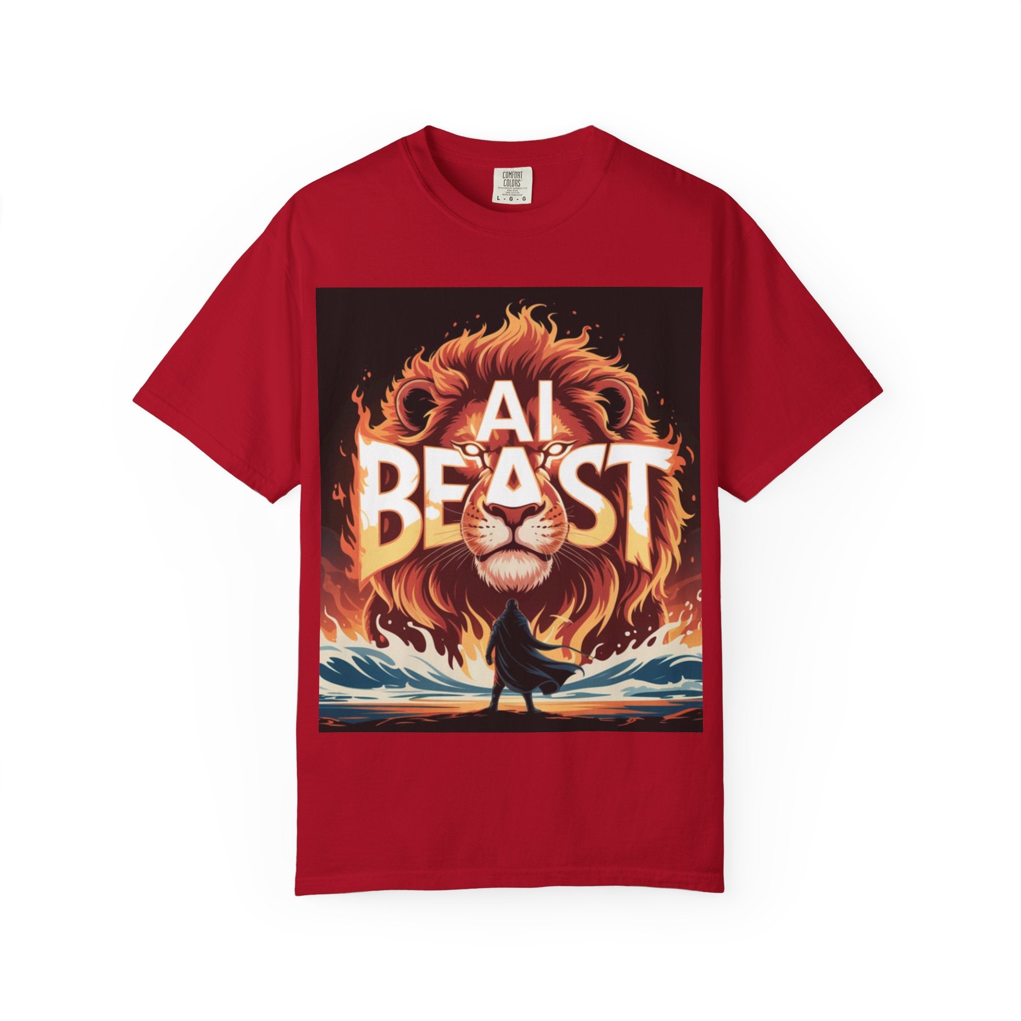 AI BEAST “Majestic Upload” Unisex Garment-Dyed T-shirt