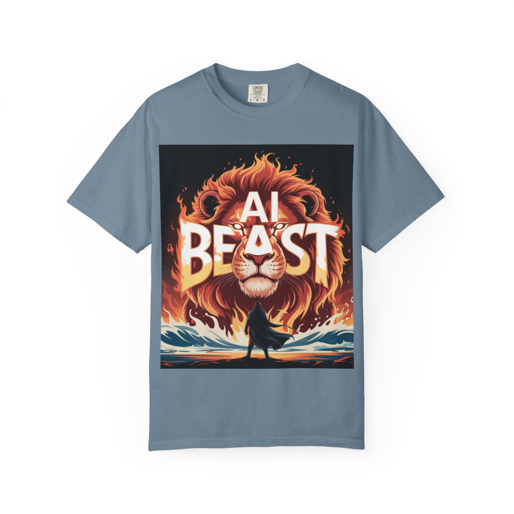 AI BEAST “Majestic Upload” Unisex Garment-Dyed T-shirt