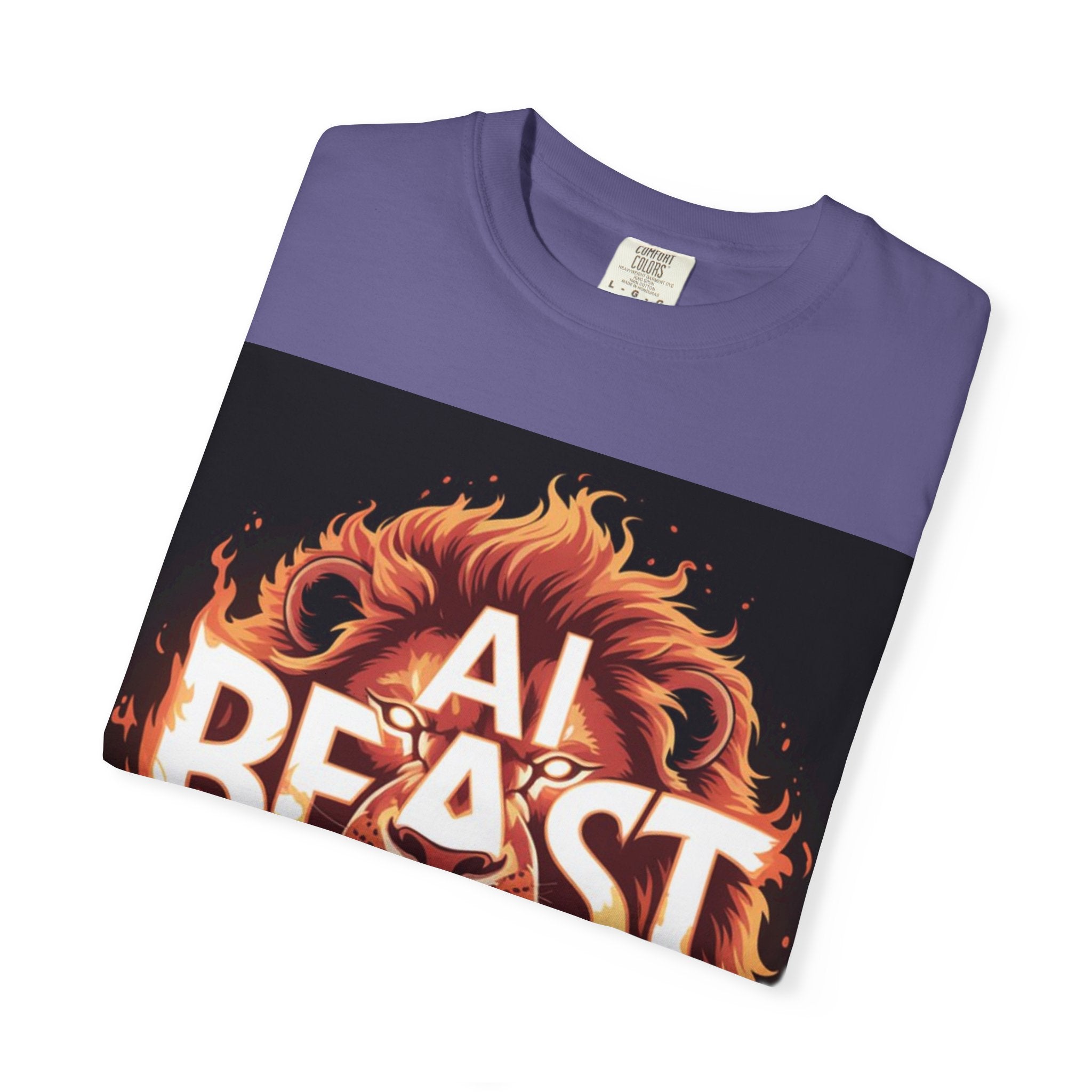 AI BEAST “Majestic Upload” Unisex Garment-Dyed T-shirt