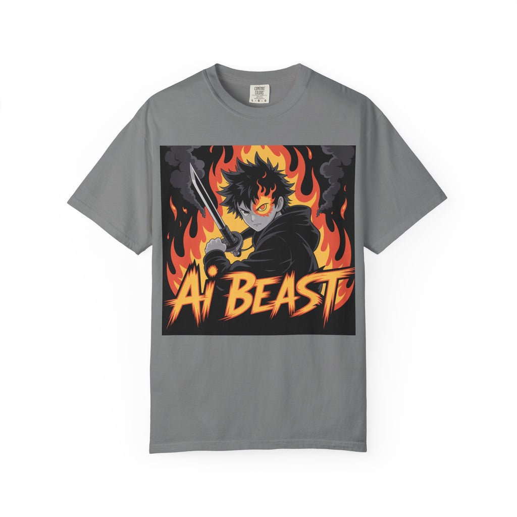 AI  BEAST "Warrior.exe"  of Unisex Garment-Dyed T-shirt