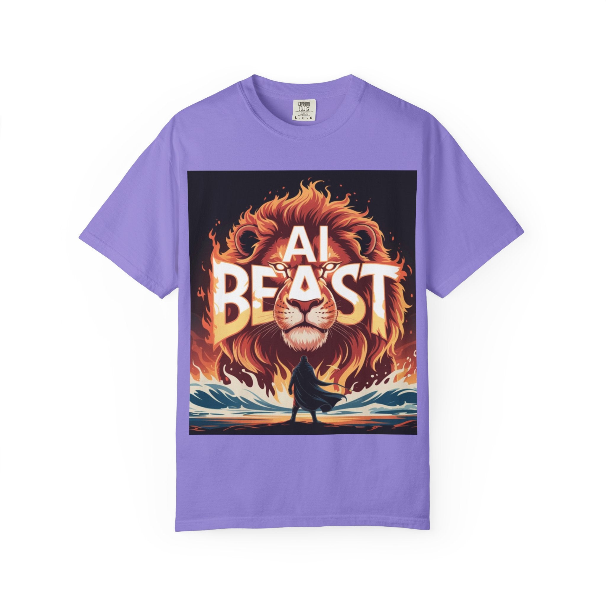 AI BEAST “Majestic Upload” Unisex Garment-Dyed T-shirt