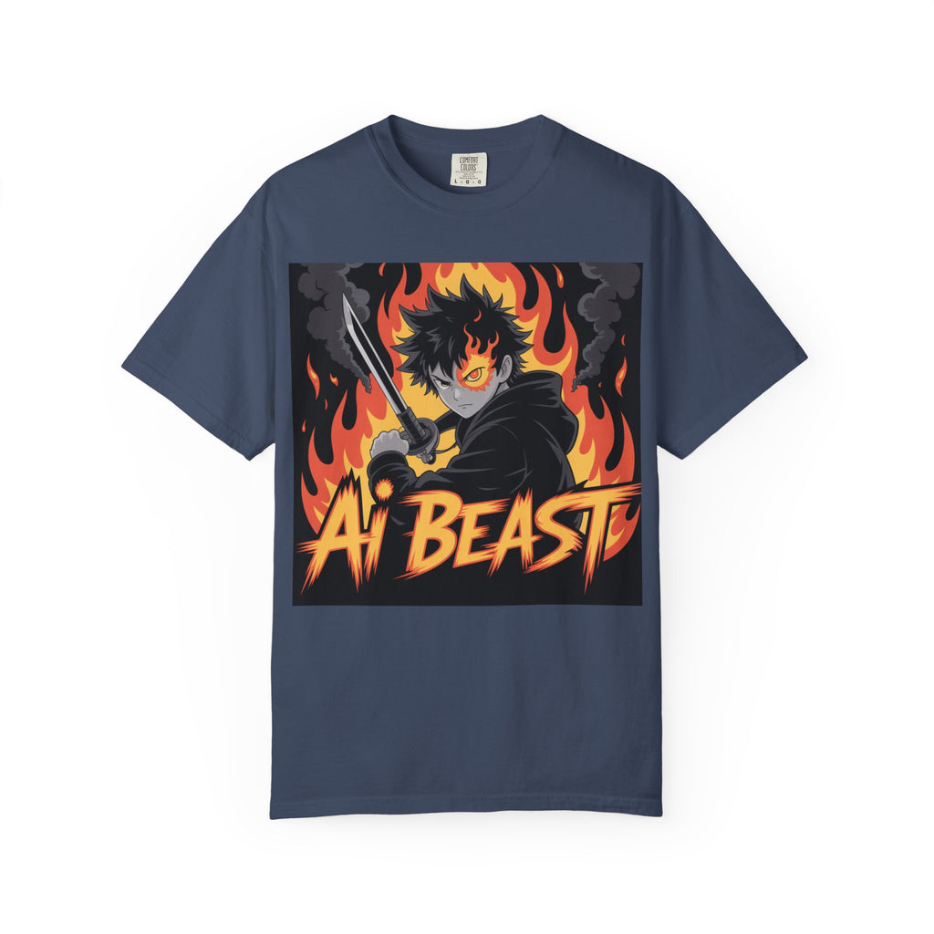 AI  BEAST "Warrior.exe"  of Unisex Garment-Dyed T-shirt