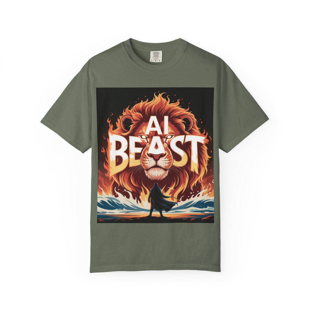 AI BEAST “Majestic Upload” Unisex Garment-Dyed T-shirt