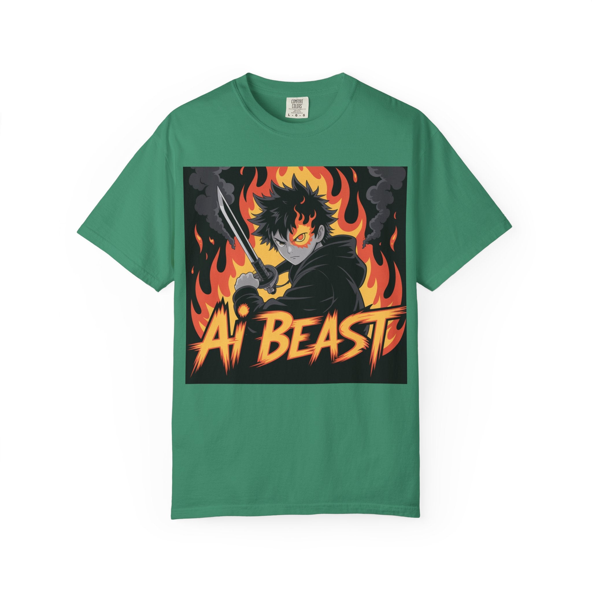AI  BEAST "Warrior.exe"  of Unisex Garment-Dyed T-shirt