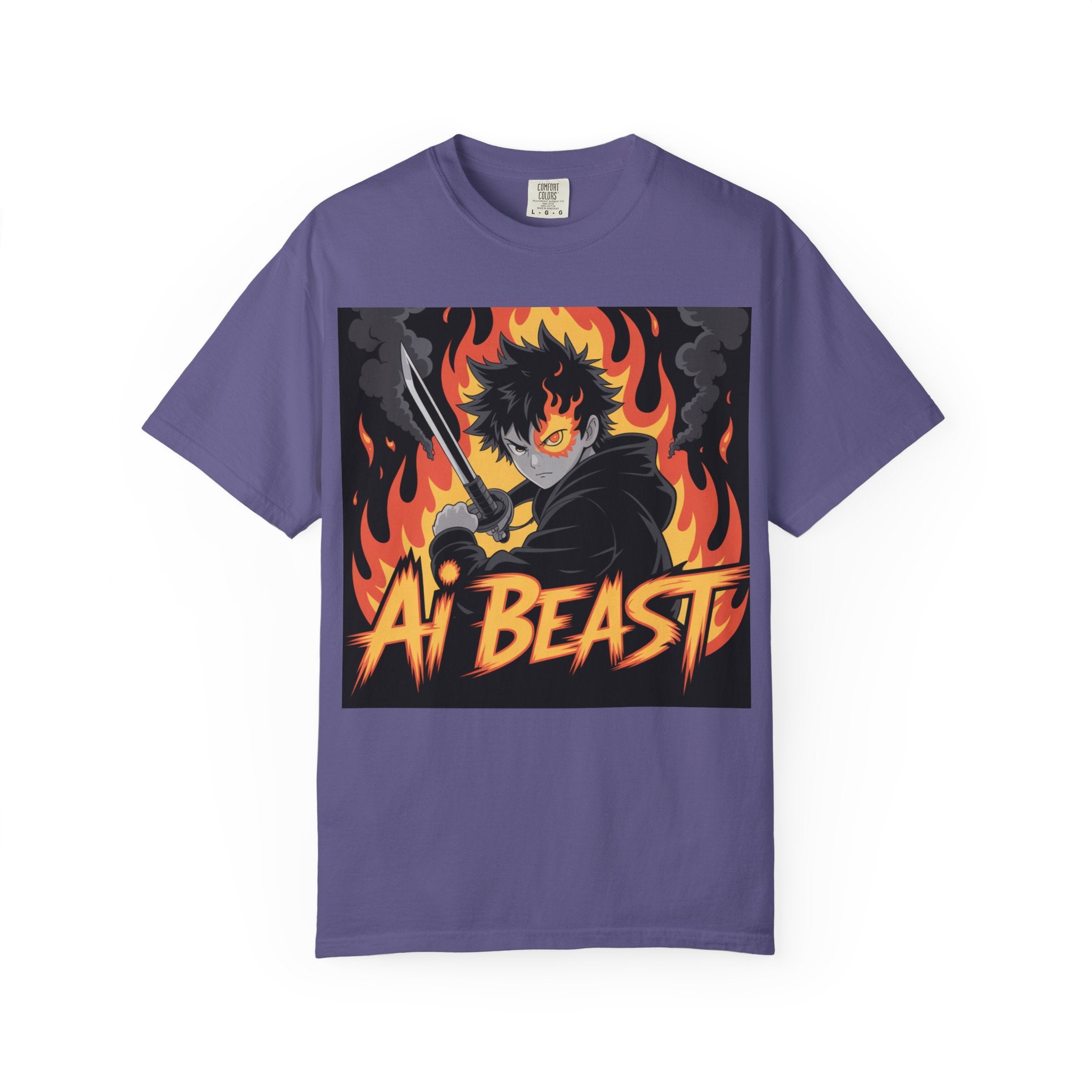 AI  BEAST "Warrior.exe"  of Unisex Garment-Dyed T-shirt