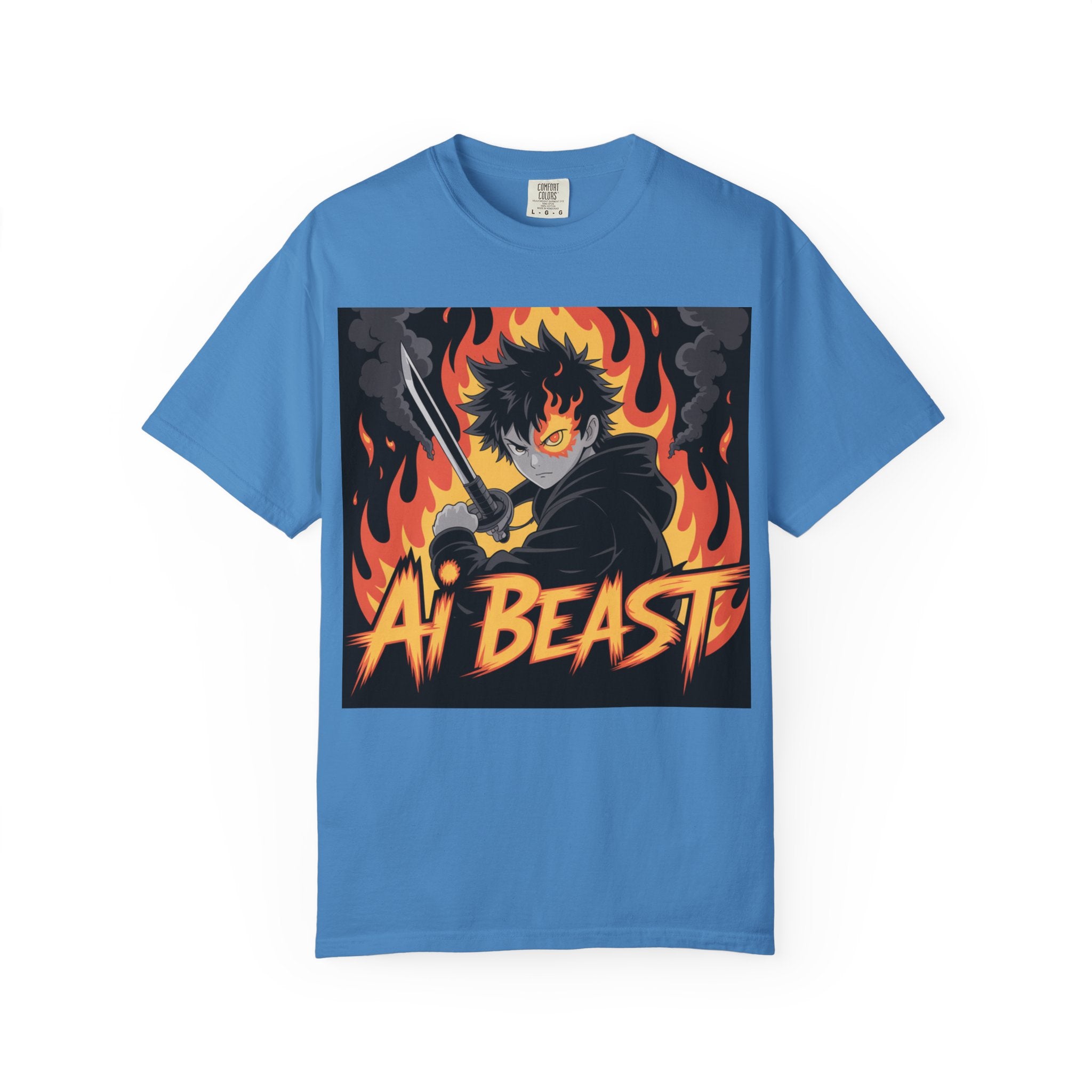 AI  BEAST "Warrior.exe"  of Unisex Garment-Dyed T-shirt
