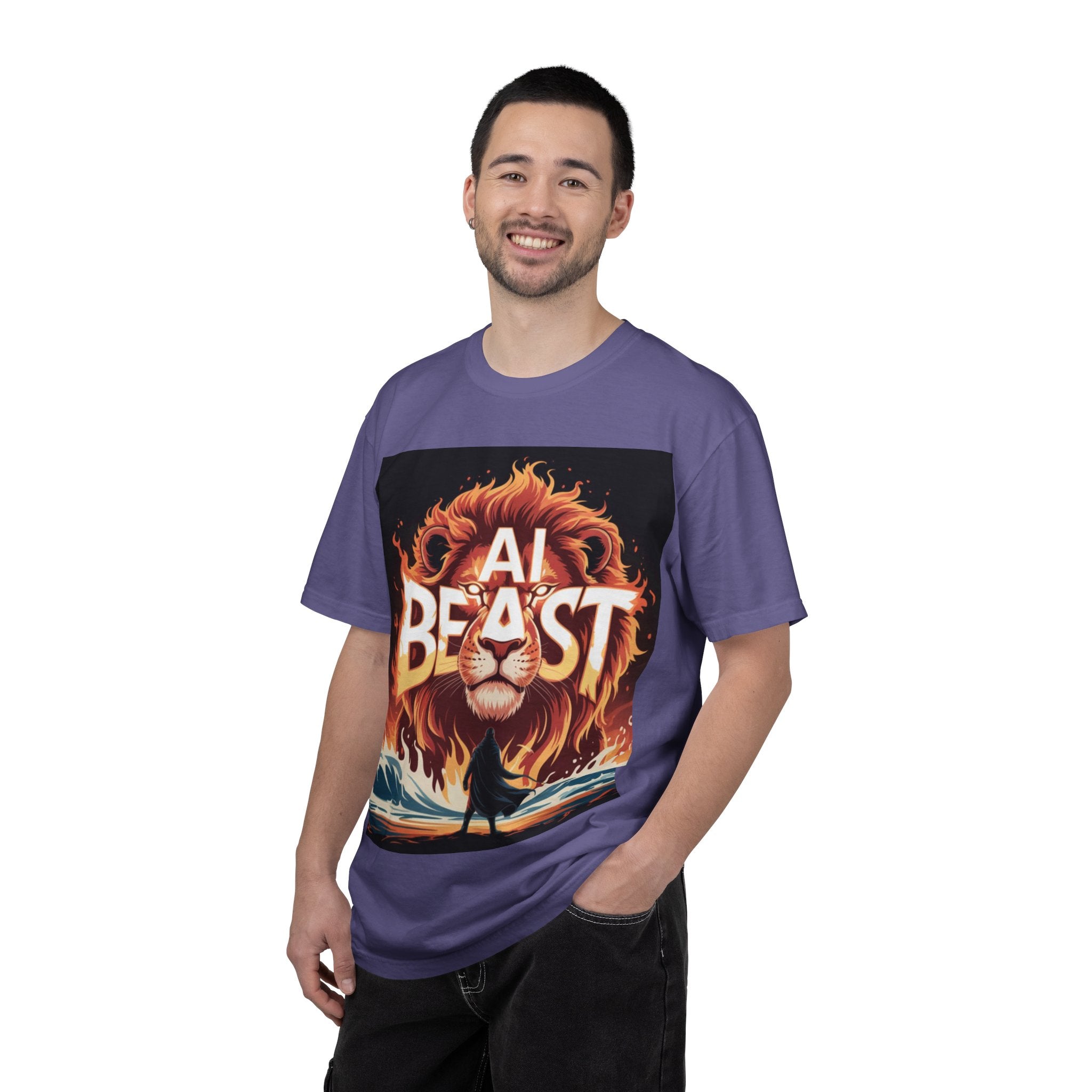 AI BEAST “Majestic Upload” Unisex Garment-Dyed T-shirt