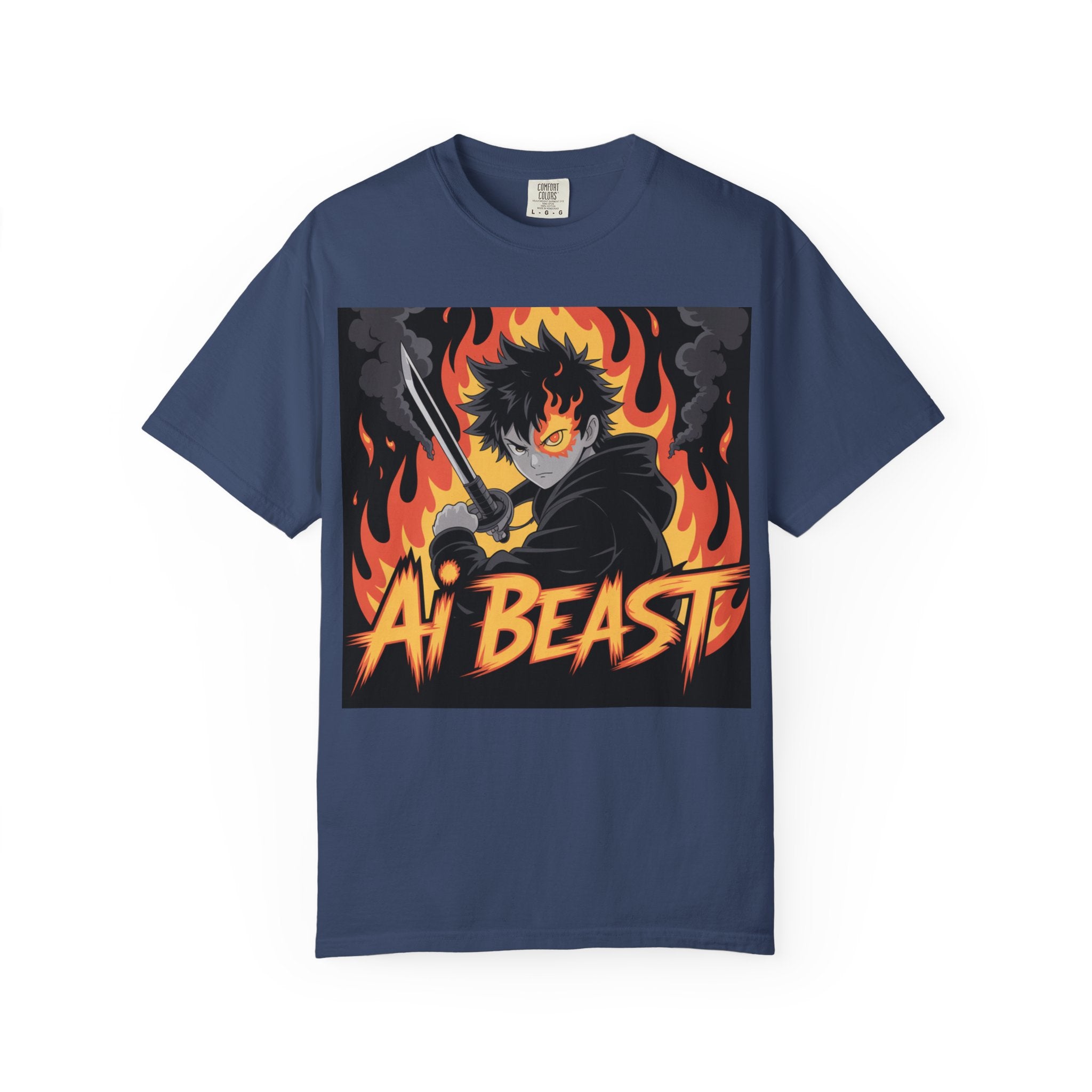 AI  BEAST "Warrior.exe"  of Unisex Garment-Dyed T-shirt